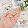 40Pcs 2 Color Ion Plating(IP) 304 Stainless Steel Stud Earring Settings STAS-GA0001-25-3