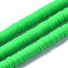 Flat Round Handmade Polymer Clay Beads CLAY-R067-10mm-08-1