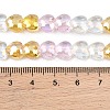 Electroplate Transparent Glass Beads Strands GL-CBADAFE-01A-5