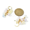 Acrylic Round Cluster Dangle Leverback Earrings EJEW-JE05283-2
