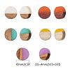 Resin & Walnut Wood Cabochons RESI-S358-70-4