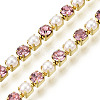 Brass Rhinestone Strass Chains CHC-N017-001A-A22-2