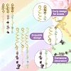 6Pcs 6 Styles Natural Flower Amazonite & Amethyst & Morganite Chips Hair Clips OHAR-YW00002-4