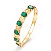 Rack Plating Virgin Mary Brass Bangles with Micro Pave Cubic Zirconia BJEW-E071-03G-3