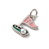 Brass Enamel Charms X-KK-Q098-37G-B-2