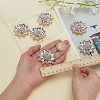 6Pcs Alloy & Glass Cabochons FIND-FG0004-60B-3