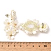 Alloy & 925 Sterling Silver & Acrylic Dangle Stud Earrings LS-EJEW-Q013-08A-3