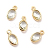 Eco-Friendly Brass with Glass Pendants KK-K268-01G-1