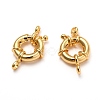 Rack Plating Brass Spring Clasps X-KK-D399-C-G-NF-2