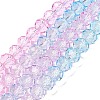 Transparent Painted Glass Beads Strands DGLA-A034-T8mm-A22-2