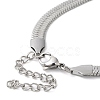 Non-Tarnish 304 Stainless Steel Herringbone Chain Bracelet for Men Women BJEW-Q998-01P-3