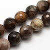 Natural Black Sunstone Round Bead Strands G-O039-20-8mm-2