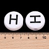 Opaque White Acrylic European Beads AC-CBA3BDD-01H-3