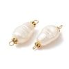 Acrylic Imitation Pearl Connector Charms PALLOY-YW0001-51-2