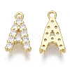 Brass Micro Pave Cubic Zirconia Charms KK-T060-05-G-NF-3