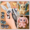20 Pairs 5 Colors Felt Computerized Embroidery Iron on Sew on Patches PATC-PH0001-98-5