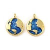 Rack Plating Brass Charms KK-R153-09G-1