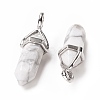 Natural Howlite Pointed Pendants G-K329-55P-4