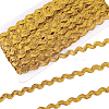 Sparkle Wave Pattern Metallic Polyester Ribbon OCOR-WH0047-15B-1