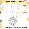 1pc Brass Chain with Alloy Letter Pendants Necklaces NJEW-LP0001-41N-P-2