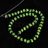 Glow in the Dark Luminous Style Handmade Silver Foil Glass Round Beads FOIL-I006-8mm-03-3