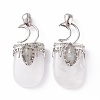 Natural Quartz Crystal Pendants G-F639-09G-P-1