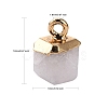 Natural White Jade Charms G-S359-015I-2