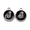 Platinum Plated Alloy Charms X-ENAM-S118-02J-P-1