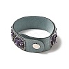 Faux Suede Snap Cord Bracelet BJEW-F428-10-5