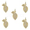 5Pcs Brass Micro Pave Cubic Zirconia Pendants ZIRC-SZ0005-34-1