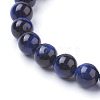 Natural Blue Tiger Eye Beads Strands G-G099-8mm-13-3