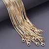1.5mm 304 Stainless Steel Square Snake Chain Necklaces TW4888-3-1