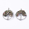 Natural Unakite Pendants G-E419-23P-1