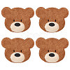 Computerized Embroidery Polyester with Fur Iron on/Sew on Patches DIY-WH0671-397A-1