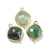 Natural Green Strawberry Quartz Pendants G-M431-12G-04-1