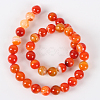 Natural Striped Agate/Banded Agate Round Bead Strands G-E234-14-2