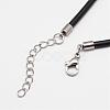 Round Leather Cord Necklaces Making MAK-I005-3mm-2