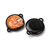 Baking Paint Alloy Coin Connector Charms PALLOY-A040-05A-3