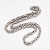 Non-Tarnish 201 Stainless Steel Byzantine Chain Necklaces X-NJEW-K062-01P-6mm-1