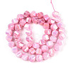 Anti-Tarnish Electroplate Glass Beads Strands GLAA-T025-8mm-14I-2
