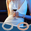 20Pcs 2 Colors Stainless Steel Satellite Chains Stretch Bracelets Set for Women BJEW-UN0001-35-6