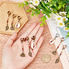 Tibetan Style Alloy & Cowrie Shell Braiding Hair Pendants Decoration OHAR-AB00016-3
