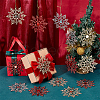 3 Bags 3 Colors Glitter Snowflake Plastic Pendant Decorations AJEW-GA0006-08-4