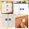 18Pcs 6 Color Round Embosssed Porcelain Drawer Handles DIY-CP0007-41-6