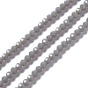 Faceted(32 Facets) Glass Beads Strands EGLA-J042-36B-15-1
