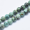 Natural African Turquoise(Jasper) Beads Strands G-E444-47-6mm-1