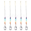 Glass Teardrop Chandelier Pendant Decorations HJEW-JM00856-1