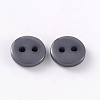 2-Hole Flat Round Resin Sewing Buttons for Costume Design BUTT-E119-14L-01-2