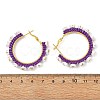 Glass Hoop Earrings EJEW-MZ00827-02-5