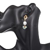Shell Shape Natural Larimar Dangle Stud Earrings EJEW-JE07054-5